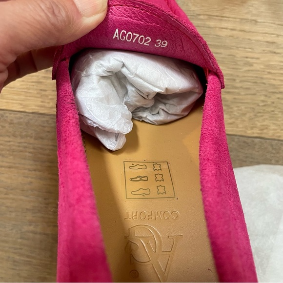 AG Comfort Faux Suede Flats Loafers Casual Women's Shoes Pink (Size 39) - Picture 8 of 10